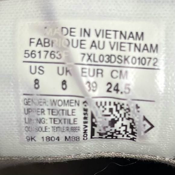 Converse All Star Madison Ox Shoes Women's Gray Low Top Sneakers Size 8 - Picture 10 of 10